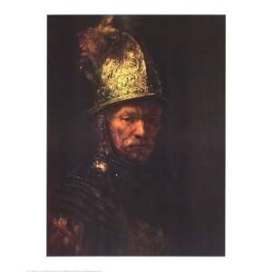   Man with Helmet   Poster by Rembrandt van Rijn (22x27)