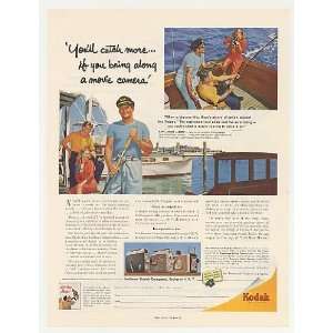  1954 Boat Capt James Albury Kodak Movie Camera Print Ad 