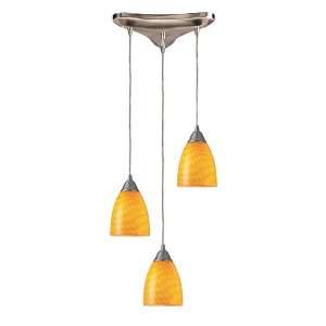  Arco Baleno Collection 3 Light 10 Canary Hand Blown Glass 