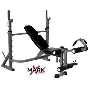  XMark Olympic Weight Lifting Bench with Leg Extension and 