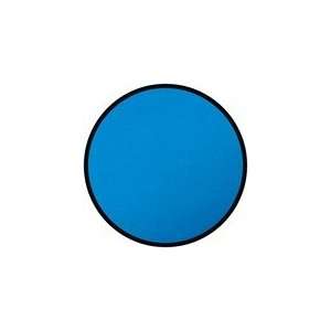    Learning Carpets Solid Blue Circle Cut Pile Rug
