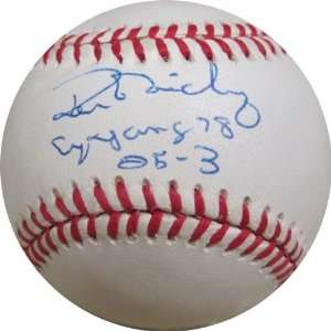  Autographed Ron Guidry Baseball   with Cy Young 78 25 3 