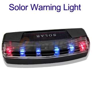   Functional Car Sensor LED Solar Security Warning Flashing Light  