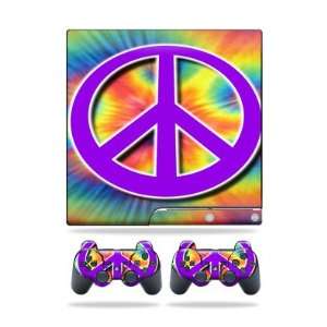   for Sony Playstation 3 PS3 Slim Skins + 2 Controller Skins Hippie Time