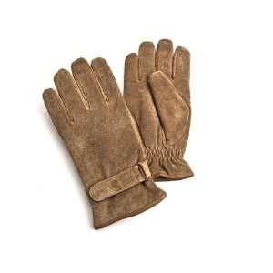  Isotoner Iso Mens Leather Gloves, Taupe Suede (Large 
