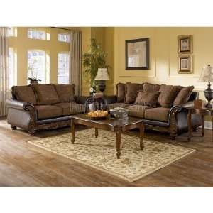  Ashley Furniture Wilmington   Walnut Living Room Set 34602 