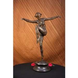   , Bronze Statue Art Deco Dancer Sculpture Dancing 