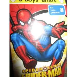Spider man Boys Briefs, 3 Pack, Size 8