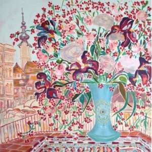   Grand bouquet sur la terrasse by Renée Halpern, 23x30