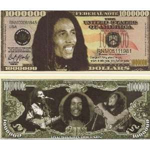  Bob Marley $Million Dollar$ Reggae Novelty Bill 