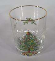 Spode Double Old Fashioned Christmas Tree Glass Set 4 in BOX  