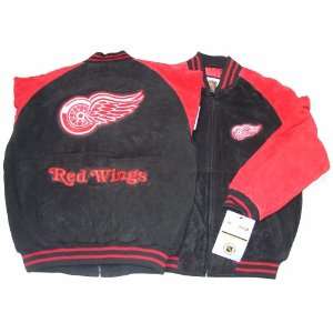  Detroit Red Wings NHL G III Leather Suede Jacket #1 