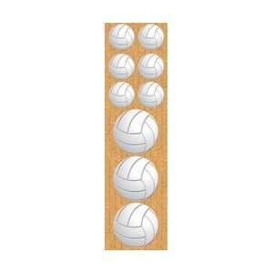   Real Sports Chipboard Stickers Volleyball (6 Pack) 