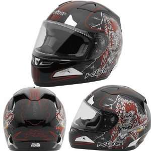    KBC Force RR Rocker Full Face Helmet Large  Black Automotive