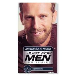   In Color Gel Mustache, Beard, Sideburns Light Brown Value Pack 6Pk