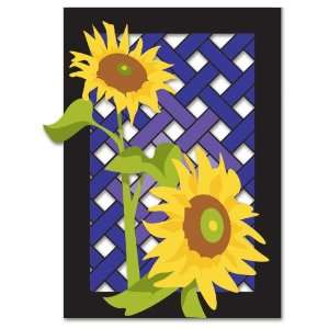  Elite Lattice Sunflower Outdoor Fabric Flag Patio, Lawn 