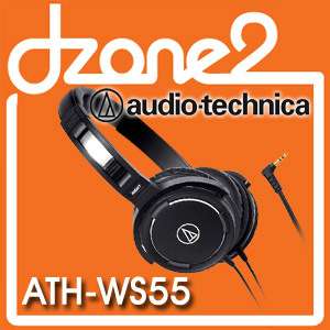 Audio Technica ATH WS55 Solid Bass Headphones Black ATHWS55  
