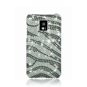  LG P999 T Mobile G2x Full Diamond Graphic Case   Silver 