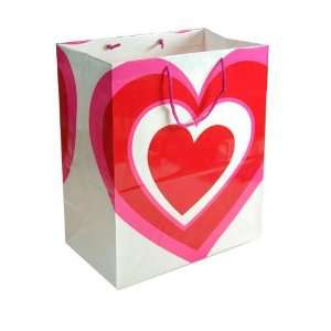  Medium Paper Gift Bags Heart Design Case Pack 200