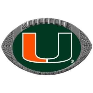  Set of 2 Miami Hurricanes Football One Inch Pin   NCAA College 