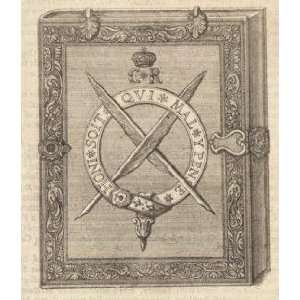   Print Wenceslaus Hollar   Book and Seal of the Garter