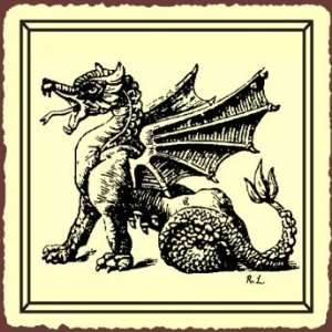  Dragon Serpent Medieval Metal Art Retro Tin Sign: Home 