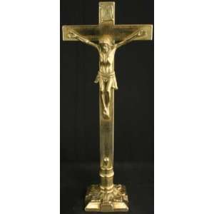   Vintage French Ornate Standing Crucifix Cross Jesus: Everything Else
