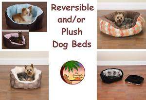 Reversible and/or Plush Dog Beds   5 Styles All New  