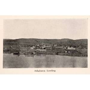  1910 Print Athabasca Landing Alberta Canada River Port 