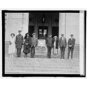  Photo Group of unidentified persons standing on steps of 