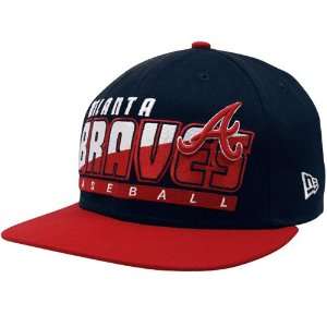   Era Atlanta Braves Navy Blue Red Slice & Dice Snapback Adjustable Hat