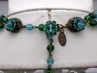 Exquisite Vintage Signed MIRIAM HASKELL Double Strand Glass Beaded 