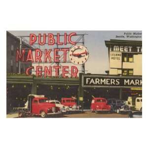 Public Market, Seattle, Washington Premium Poster Print, 16x24  