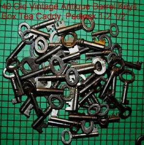 Up for your consideration is a group of 40 Antique Barrel Keys,Padlock 