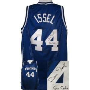  Dan Issel Autographed/Hand Signed Kentucky Wildcats Blue 