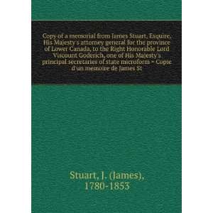   Copie dun memoire de James St J. (James), 1780 1853 Stuart Books