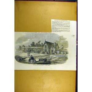  1857 Leicester Hitchin Railway Kittering Station Print 