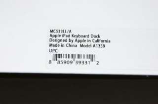 Apple iPad Keyboard Dock Original Brand New MC533LL/A 885909393312 