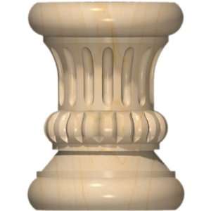   Full Round Traditional 4040 Fluted & Reeded Bun Foot, Brazilian Cherry