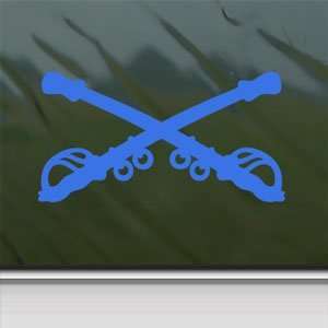  US Army Cavalry Crossed Sabers Blue Decal Window Blue 