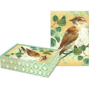  Punch Studio Gold Foil Note Cards with Bird: Health 