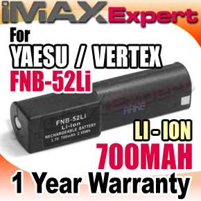 NEW 700mAh FNB 52Li FNB52Li Battery for YAESU VX 1R  