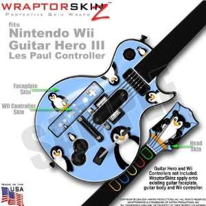 Penguins on Blue Skin by WraptorSkinz TM fits Nintendo Wii Guitar Hero 