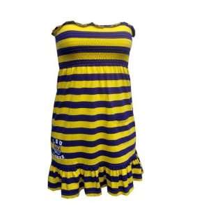  LSU Tigers Louisiana State Striped Game Day Strapless 