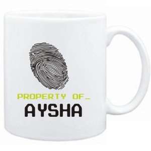  Mug White  Property of _ Aysha   Fingerprint  Female 