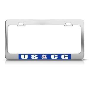  U.S. Coast Guard Military license plate frame Stainless 