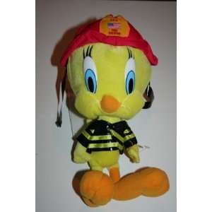  Tweetie Bird Plush Dressed in Fire Outfit: Toys & Games
