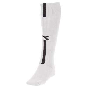 Diadora Azzurri Soccer Socks 013   WHITE/BLACK M (9 11 INTERMEDIATE 