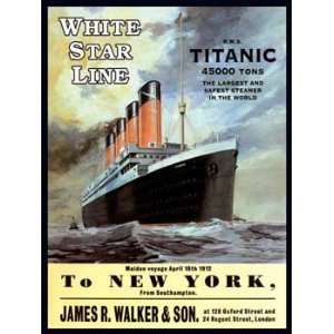  Titanic Metal Sign: Ship and Nautical Decor Wall Accent 