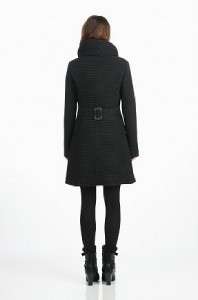 NWT 2011 Soia & Kyo Tyra Black Wool Coat $470 Aritzia M  